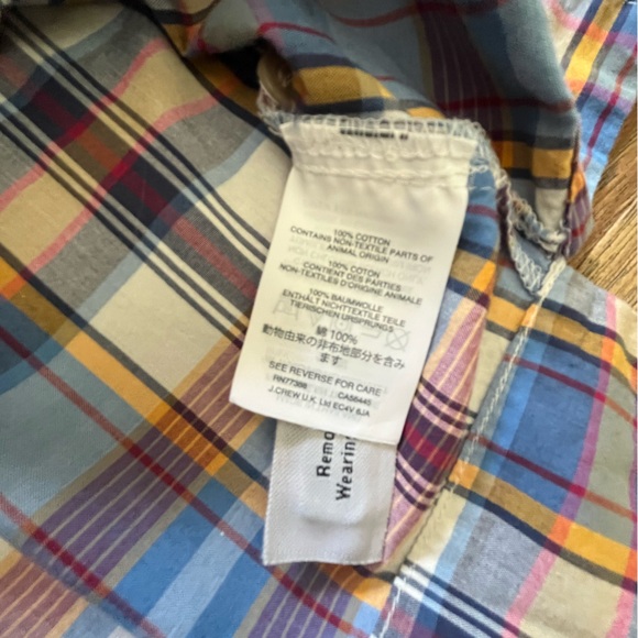 J. Crew Plaid Ruffle Tank Blouse Women’s Sz 6 Preppy Academia Fishercore Coastal - Picture 7 of 7